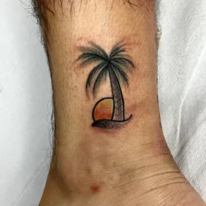 Palm tree tattoo
